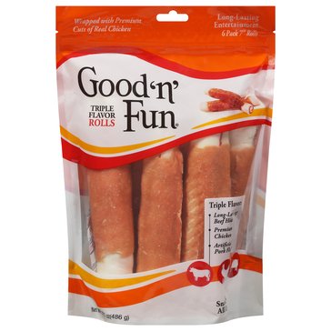 Good N Fun Pork, Beef, And Chicken Rolls Dog Chews