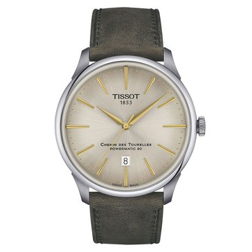 Tissot Men's Chemin des Tourelles Powermatic 80 Leather Watch