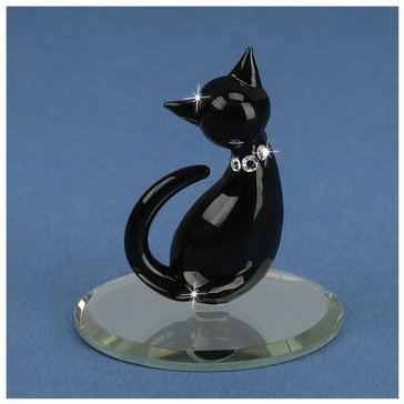 Glass Baron Black Cat Figurine