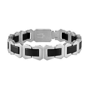 Bulova Men's Icon Steel and Ceramic Bracelet