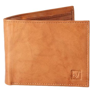 Stone Mountain Men's RFID Crunch Leather Bifold Zip-In Wallet 