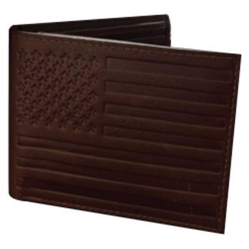 Stone Mountain Men's Flag Embossed Passcase Boxed Wallet 