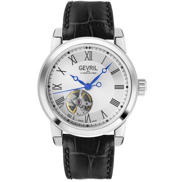 Gevril Men's Madison Leather Strap Watch