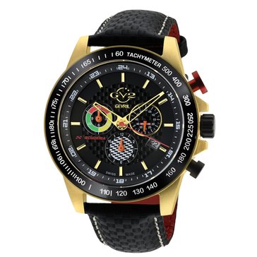 Gevril Men's GV2 Scuderia Chronograph Date Leather Strap Watch