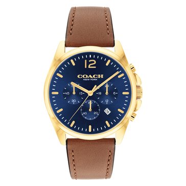 Coach Men's Greyson Leather Strap Watch