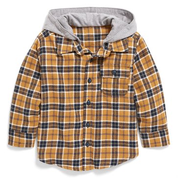 Old Navy Toddler Boys Long Sleeve Hooded Flannel Top