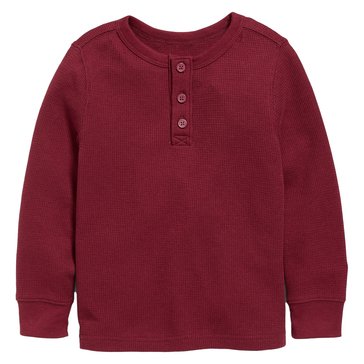 Old Navy Toddler Boys Long Sleeve Waffle Henlet Rounder Top