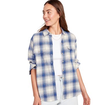 Old Navy Women's Long Sleeve Boyfriend Flannel Top