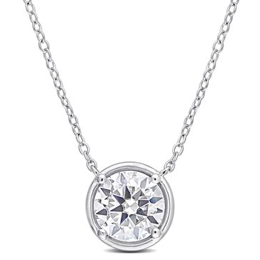 Sofia B, 1 4/5 ct Created Moissanite Circle Halo Pendant
