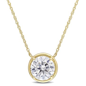 Sofia B 2 ct Created Moissanite Circular Pendant