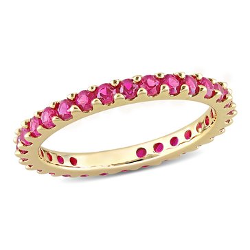 Sofia B 1 1/2 cttw Created Ruby Eternity Ring