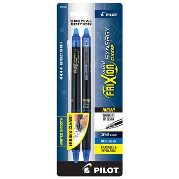 Pilot X Fine Black FriXion Synergy Clicker Erasable Pen, 2-count
