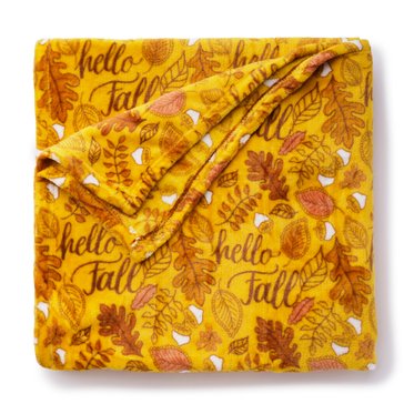 Harbor Home Harvest Hello Fall Acorn Throw