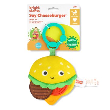 Bright Starts Say Cheeseburger On-the-Go Teether Toy