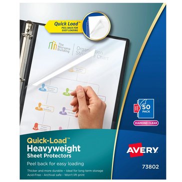 Avery Quick-Load Heavy Weight Sheet Protectors, 50-Count