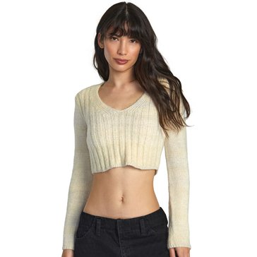 RVCA Women's Destiny Long Sleeve Cropped Sweater