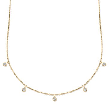 Minimalist Diamond Accent Shaker Necklace