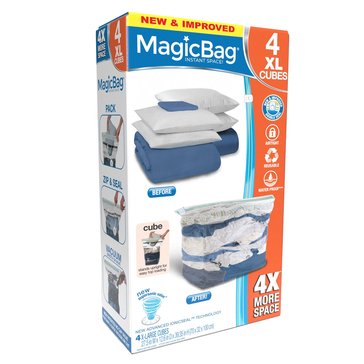 MagicBag X-Large Cube Compression Bag, 4-Pack