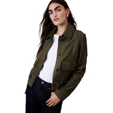 Banana Republic Women's Vegan Suede Utility Jacket