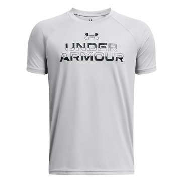 Under Armour Big Boys' Tech Split Wordmark Short Sleeve Tee