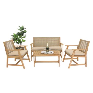 Harbor Home Sandlewood Wicker Sofa Set