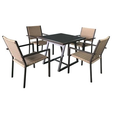 Harbor Home Driftwood 4-Piece Dining Set
