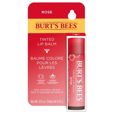 Burts Bees Tinted Lip Balm Rose Blister