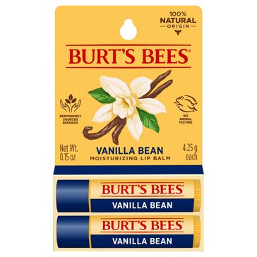Burts Bees Vanilla Bean Blister Lip Balm Twin Pack