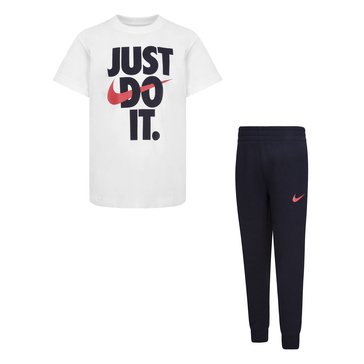 Nike Little Boys' Just Do It Tee And Pants Sets