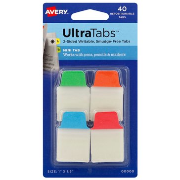 Avery Ultra Mini Neon Tabs, 40-Pack