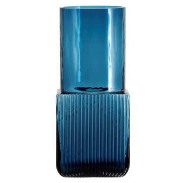 Diamond Star Ribbed Glass Bud Vase