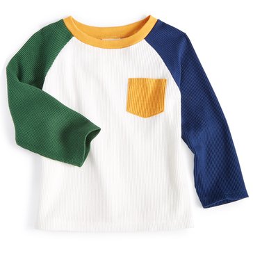 Wanderling Baby Boys' Colorblock Waffle Tee