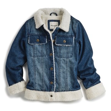 Urban Republic Big Girls' Sherpa Denim Jacket