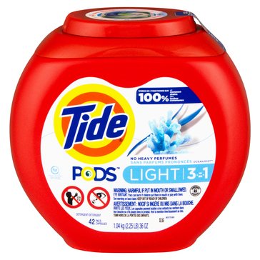 Tide PODS Light Laundry Capsules, Powerful Clean with Light and Lasting Scent, Ocean Mist
