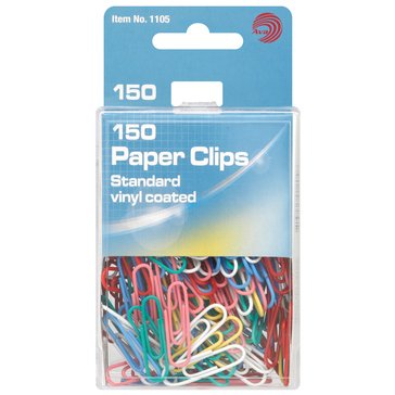 Magtech Boxable Vinyl Paper Clips, 150-Count