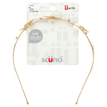 Scunci Double Strand Butterfly Metal Headband
