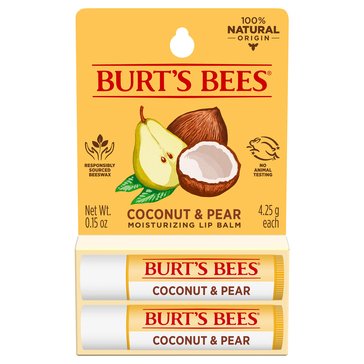 Burts Bees Lip Balm Coconut And Pear Blister Twin Pack