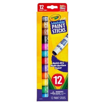 Crayola Washable Paint Sticks, 12-Count
