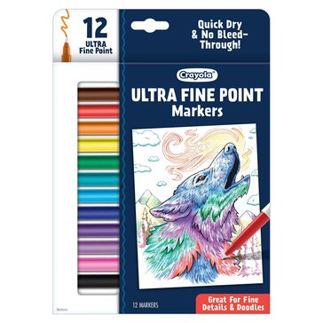 Crayola Ultra Fine Point Doodle Marker, 12-Count