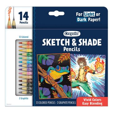 Crayola Sketch and Shade Doodle Pencil, 14-Count