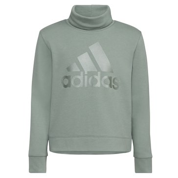 Adidas Big Girls' French Terry Mock Neck