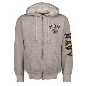 Navy Pride Women's Navy Mom Fleece Zipper Hooded Sweatshirt