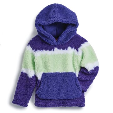 Liberty & Valor Toddler Girls' Stripe Sherpa Hoodie