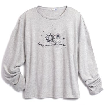 Yarn & Sea Women's Stars Long Sleeve Hacci Top