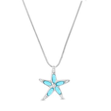 Bijoux Du Soleil Larimar Starfish Pendant