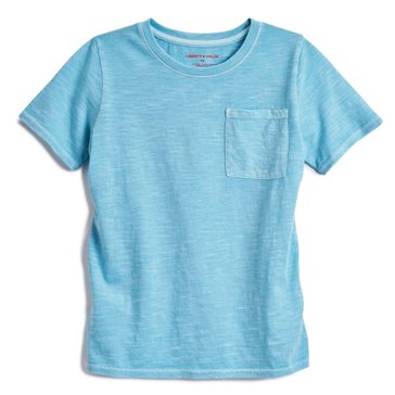 Liberty & Valor Little Boys Short Sleeve Washed Slub Pocket Tee