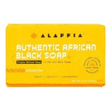 Alaffia Unscented Triple Milled Authentic African Black Soap