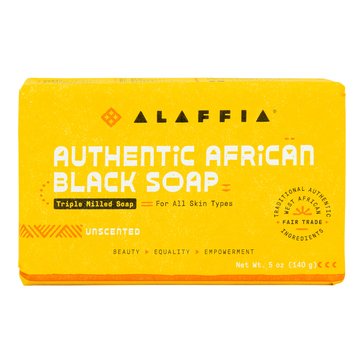 Alaffia Unscented Triple Milled Authentic African Black Soap