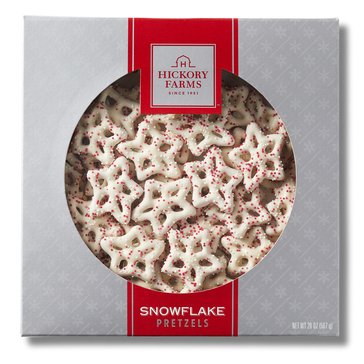 Hickory Farms Snowflake Pretzel Tub