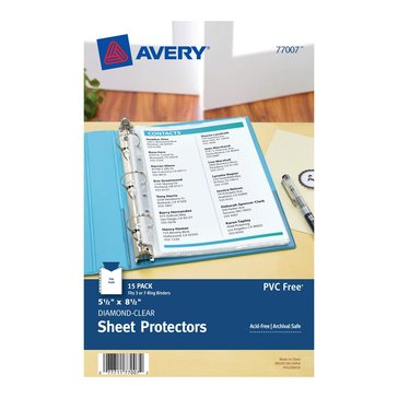 Avery Mini Heavyweight Clear Sheet Protectors